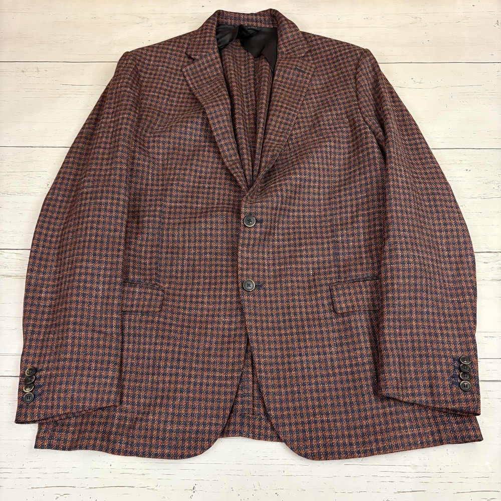 Loro Piana Blazer Unstructured Sport Coat Mens 48R Linen Tweed Saks Fifth Avenue